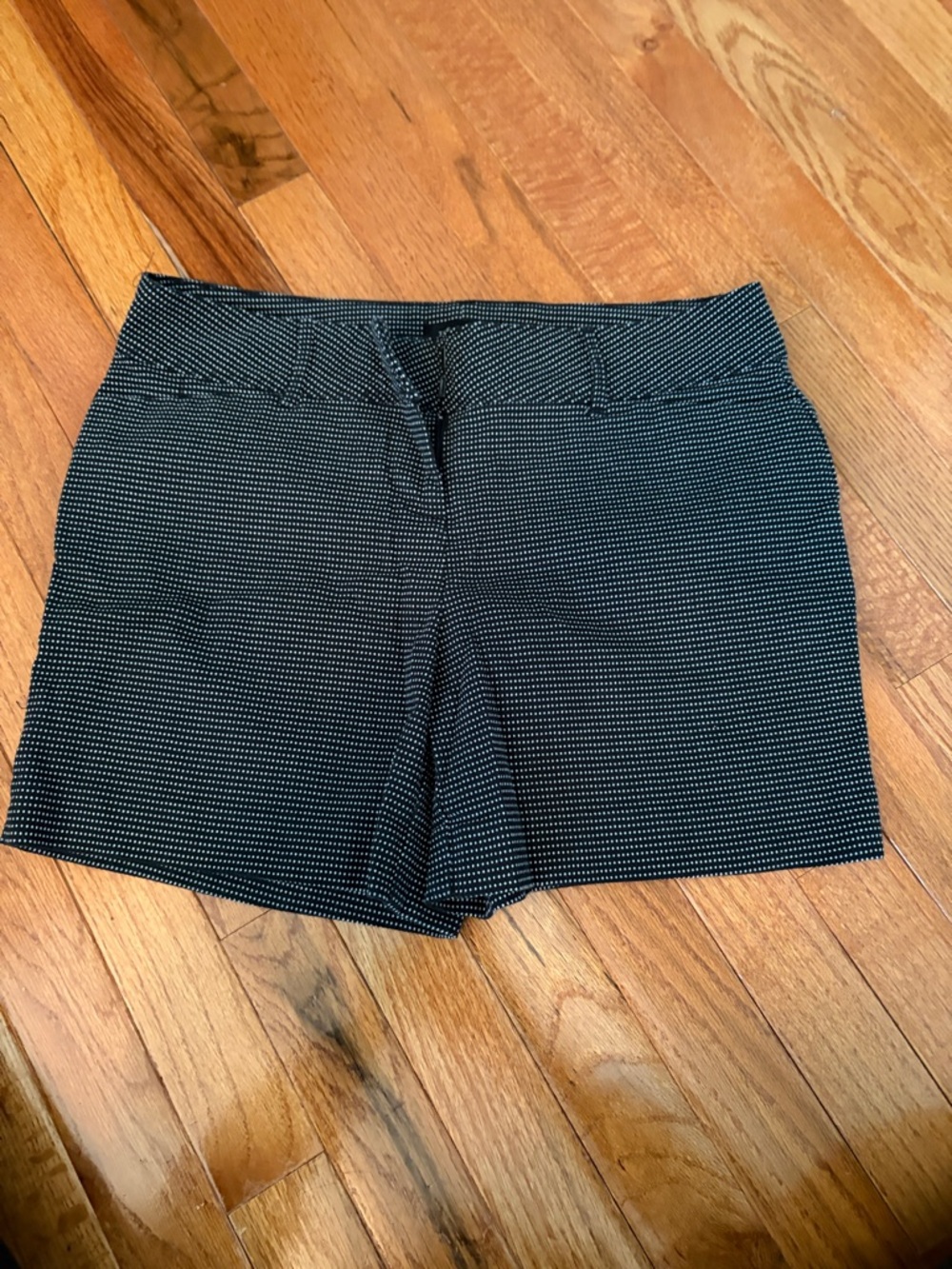 The Limited Black Micro-Pattern High-Waist Dress Shorts